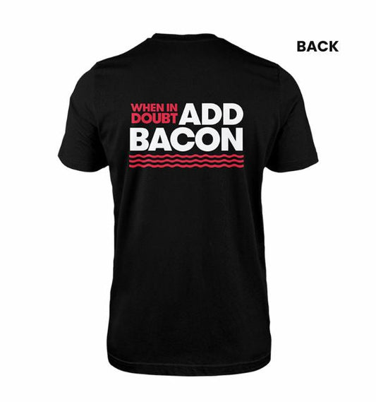 Wendy's Staff Tee - Black - Add Bacon (E)